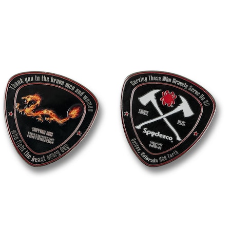 Spyderco 2024 Spyderco Fire Dragon Coin 2022 Wildland Firefighter Foundation, Reveal 7 SPY-COINFD2022